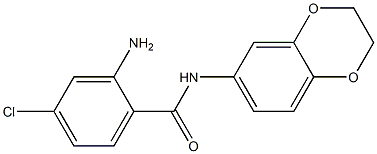 2-amino-4-chloro-N-(2,3-dihydro-1,4-benzodioxin-6-yl)benzamide Structure