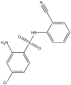 2-amino-4-chloro-N-(2-cyanophenyl)benzene-1-sulfonamide 化学構造式