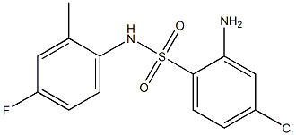 2-amino-4-chloro-N-(4-fluoro-2-methylphenyl)benzene-1-sulfonamide Struktur