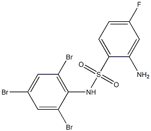 2-amino-4-fluoro-N-(2,4,6-tribromophenyl)benzene-1-sulfonamide|