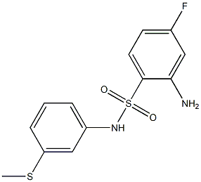 2-amino-4-fluoro-N-[3-(methylsulfanyl)phenyl]benzene-1-sulfonamide 结构式