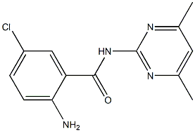 2-amino-5-chloro-N-(4,6-dimethylpyrimidin-2-yl)benzamide,,结构式
