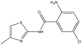 2-amino-5-chloro-N-(4-methyl-1,3-thiazol-2-yl)benzamide Structure
