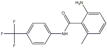 2-amino-6-methyl-N-[4-(trifluoromethyl)phenyl]benzamide 化学構造式