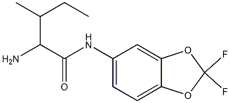 2-amino-N-(2,2-difluoro-2H-1,3-benzodioxol-5-yl)-3-methylpentanamide,,结构式