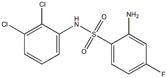 2-amino-N-(2,3-dichlorophenyl)-4-fluorobenzene-1-sulfonamide 化学構造式