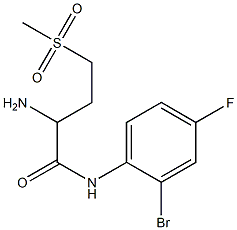 2-amino-N-(2-bromo-4-fluorophenyl)-4-methanesulfonylbutanamide 化学構造式