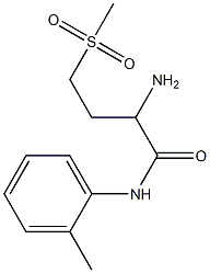 2-amino-N-(2-methylphenyl)-4-(methylsulfonyl)butanamide Struktur