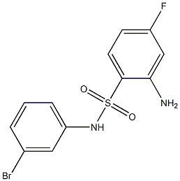 2-amino-N-(3-bromophenyl)-4-fluorobenzene-1-sulfonamide,,结构式