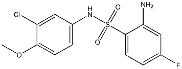 2-amino-N-(3-chloro-4-methoxyphenyl)-4-fluorobenzene-1-sulfonamide