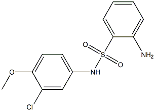 2-amino-N-(3-chloro-4-methoxyphenyl)benzene-1-sulfonamide Struktur