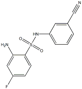 2-amino-N-(3-cyanophenyl)-4-fluorobenzene-1-sulfonamide Structure