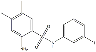 2-amino-N-(3-iodophenyl)-4,5-dimethylbenzene-1-sulfonamide 结构式