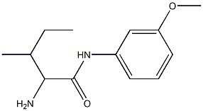 2-amino-N-(3-methoxyphenyl)-3-methylpentanamide Structure