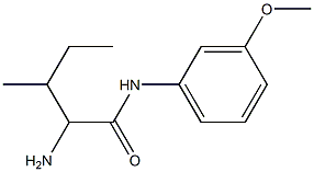 2-amino-N-(3-methoxyphenyl)-3-methylpentanamide 结构式