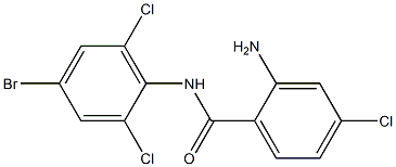 2-amino-N-(4-bromo-2,6-dichlorophenyl)-4-chlorobenzamide 结构式