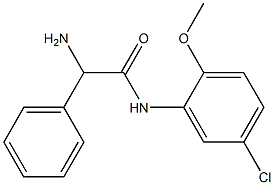 2-amino-N-(5-chloro-2-methoxyphenyl)-2-phenylacetamide Struktur