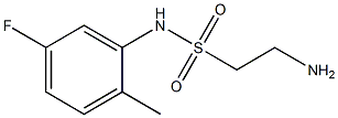 2-amino-N-(5-fluoro-2-methylphenyl)ethanesulfonamide 化学構造式