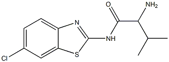 2-amino-N-(6-chloro-1,3-benzothiazol-2-yl)-3-methylbutanamide Structure