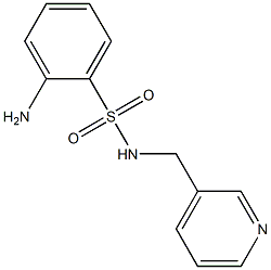2-amino-N-(pyridin-3-ylmethyl)benzene-1-sulfonamide 化学構造式