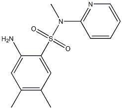 2-amino-N,4,5-trimethyl-N-(pyridin-2-yl)benzene-1-sulfonamide,,结构式