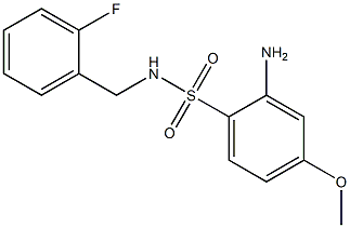 2-amino-N-[(2-fluorophenyl)methyl]-4-methoxybenzene-1-sulfonamide Structure