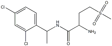 2-amino-N-[1-(2,4-dichlorophenyl)ethyl]-4-methanesulfonylbutanamide 化学構造式