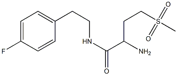 2-amino-N-[2-(4-fluorophenyl)ethyl]-4-methanesulfonylbutanamide,,结构式