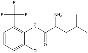 2-amino-N-[2-chloro-6-(trifluoromethyl)phenyl]-4-methylpentanamide Structure