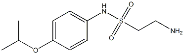 2-amino-N-[4-(propan-2-yloxy)phenyl]ethane-1-sulfonamide,,结构式