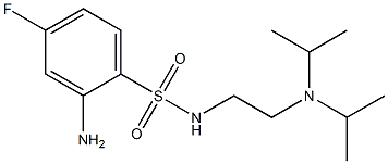 2-amino-N-{2-[bis(propan-2-yl)amino]ethyl}-4-fluorobenzene-1-sulfonamide Struktur