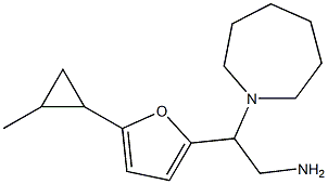 2-azepan-1-yl-2-[5-(2-methylcyclopropyl)-2-furyl]ethanamine 结构式