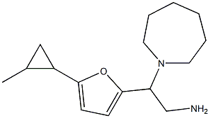 2-azepan-1-yl-2-[5-(2-methylcyclopropyl)-2-furyl]ethanamine,,结构式