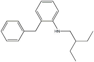 2-benzyl-N-(2-ethylbutyl)aniline 化学構造式