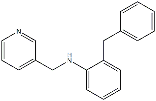 2-benzyl-N-(pyridin-3-ylmethyl)aniline,,结构式