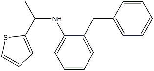 2-benzyl-N-[1-(thiophen-2-yl)ethyl]aniline,,结构式