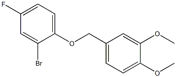 2-bromo-1-[(3,4-dimethoxybenzyl)oxy]-4-fluorobenzene Struktur
