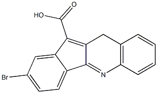 2-bromo-10H-indeno[1,2-b]quinoline-11-carboxylic acid,,结构式