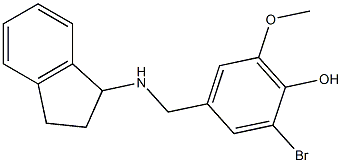 2-bromo-4-[(2,3-dihydro-1H-inden-1-ylamino)methyl]-6-methoxyphenol Structure