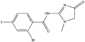 2-bromo-4-fluoro-N-(1-methyl-4-oxo-4,5-dihydro-1H-imidazol-2-yl)benzamide
