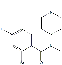  2-bromo-4-fluoro-N-methyl-N-(1-methylpiperidin-4-yl)benzamide