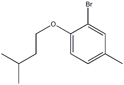 2-bromo-4-methyl-1-(3-methylbutoxy)benzene Struktur