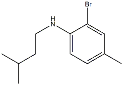 2-bromo-4-methyl-N-(3-methylbutyl)aniline 化学構造式