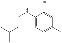 2-bromo-4-methyl-N-(3-methylbutyl)aniline Structure