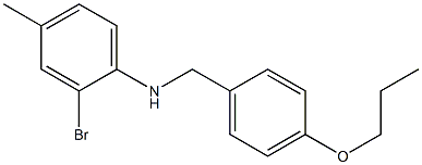2-bromo-4-methyl-N-[(4-propoxyphenyl)methyl]aniline Struktur