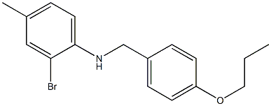 2-bromo-4-methyl-N-[(4-propoxyphenyl)methyl]aniline,,结构式