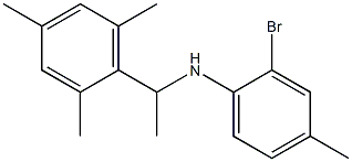 2-bromo-4-methyl-N-[1-(2,4,6-trimethylphenyl)ethyl]aniline 化学構造式