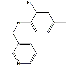 2-bromo-4-methyl-N-[1-(pyridin-3-yl)ethyl]aniline,,结构式