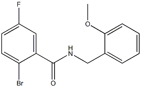 2-bromo-5-fluoro-N-(2-methoxybenzyl)benzamide 化学構造式