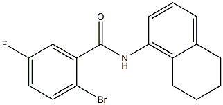 2-bromo-5-fluoro-N-(5,6,7,8-tetrahydronaphthalen-1-yl)benzamide Struktur